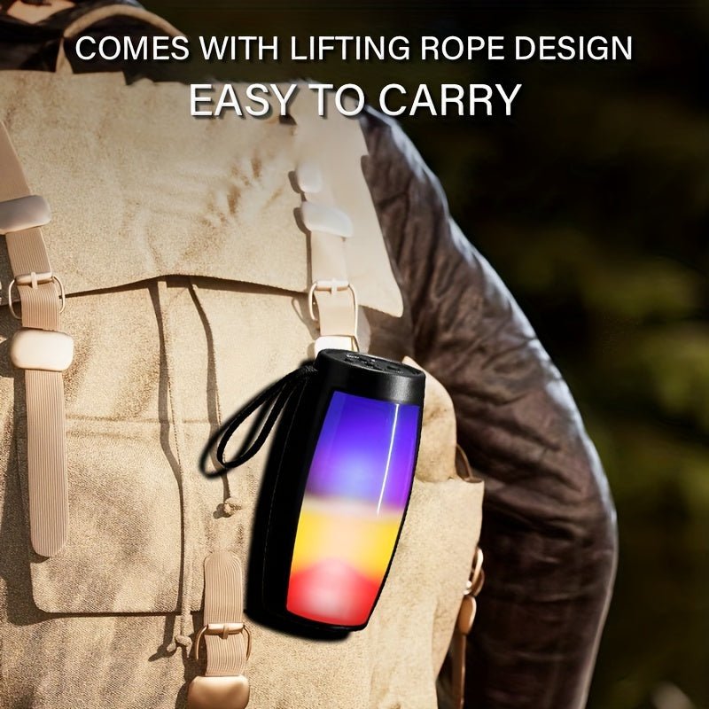 Enceinte Bluetooth CTN avec lumières RGB, effets LED, son immersif à 360°, double enceinte pour audio et vidéo.