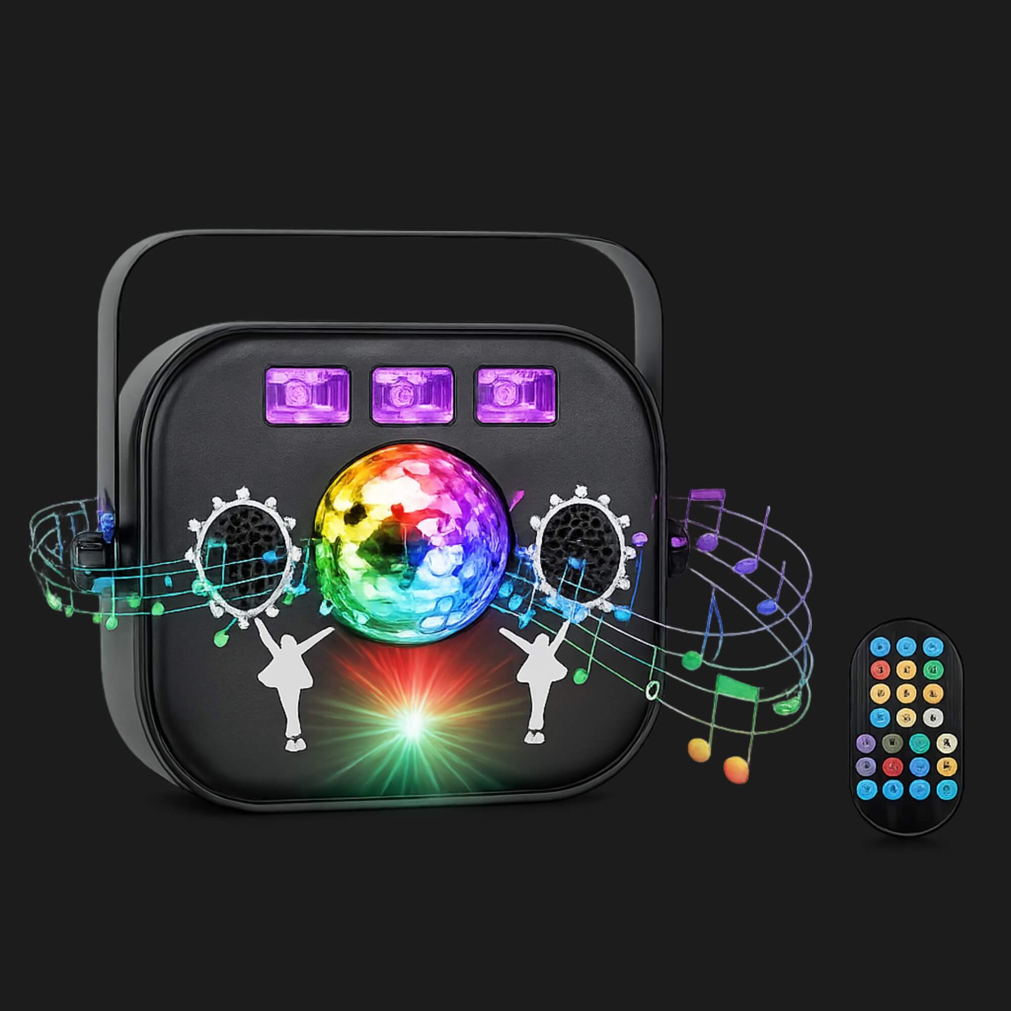 Projecteur laser DJ X22 5-en-1 StarshineLasers avec enceinte Bluetooth, effets UV, stroboscope et lumière disco pour fêtes.